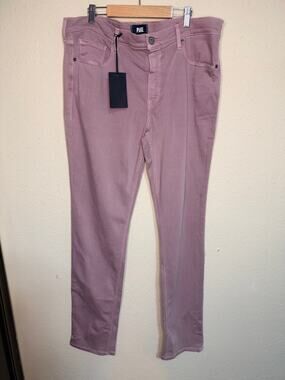Paige NWT *Flawed* Men's Lennox Jeans Size 36 X 34 Stretch Slim Fit Blush Pink